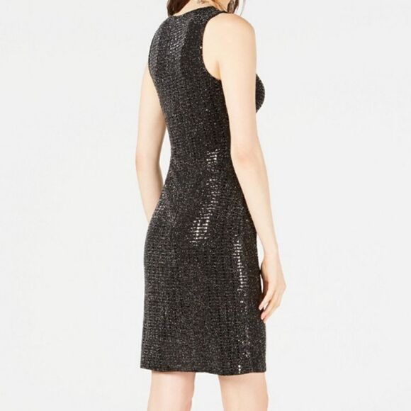 Bar III Women's Metallic Shine Bodycon Party Dress - Picture 2 of 6